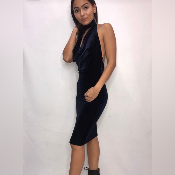 Suede Navy dress - Picture 2 of 2